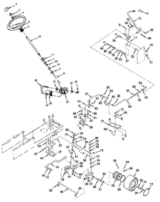Steering Assembly (Part 1) Diagram and Parts List for YT161H (127589)(1990-11) Husqvarna Lawn Tractor