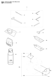 Accessories 3 Diagram and Parts List for 343FRM  Husqvarna Brush Cutter
