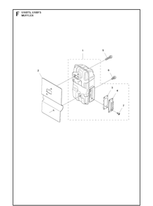 Muffler Diagram and Parts List for 570BTS 20111800001-Current Husqvarna Leaf Blower / Vacuum