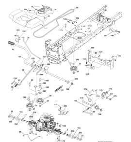 Drive Diagram and Parts List for YTH150 (96041002102)(2009-01) Husqvarna Lawn Tractor