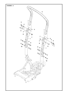 Chassis / Frame 3 Diagram and Parts List for P524  Husqvarna Lawn Mower