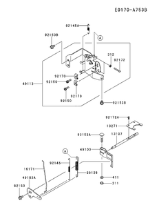 Controls Diagram and Parts List for FS691V-BS19 2017-09 Husqvarna Engine