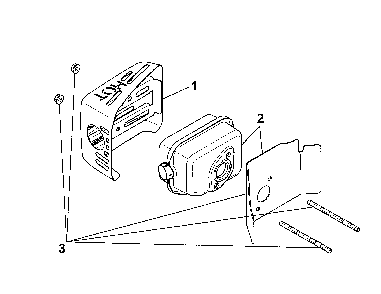 Exhaust Diagram and Parts List for 917376823  Husqvarna Lawn Mower