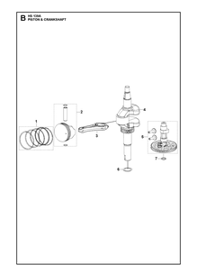 Part Location Diagram of 531147234 Husqvarna Crankshaft