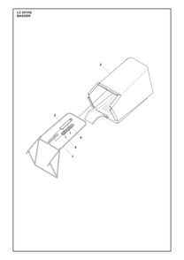 Bagger Diagram and Parts List for LC551VQ  Husqvarna Lawn Mower
