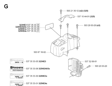 Part Location Diagram of 537353330 Husqvarna 