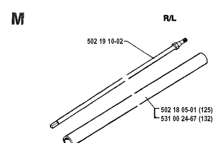 Shaft Diagram and Parts List for 132LD 19904400001-19920100000 Husqvarna Edger