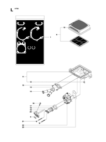 Air Filter Diagram and Parts List for K750 (544936207)(2010-02) Husqvarna Lawn Tractor Accessories