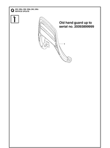 Service Updates Diagram and Parts List for 240 20101400001-20144000000 Husqvarna Chainsaw