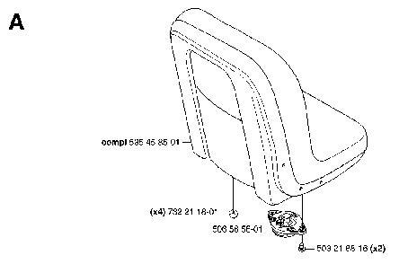 Seat Diagram and Parts List for RIDERPRO18AWD (965095001)(2007-03) Husqvarna Lawn Tractor