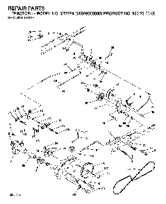 Drive Diagram and Parts List for GT2254 (96023000500)(2005-05) Husqvarna Lawn Tractor