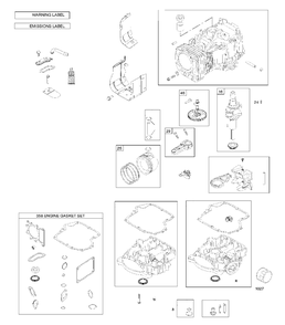 Cylinder Diagram and Parts List for 31Q5070005H1 2017-01 Husqvarna Engine