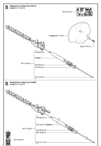 Attachments Diagram and Parts List for 325HDA55 (X-SERIES)(20054000001-Current) Husqvarna Hedge Trimmer