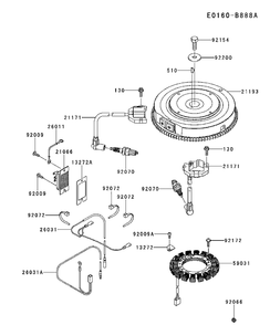 Electrical Diagram and Parts List for FX691V-BS50 2017-09 Husqvarna Engine