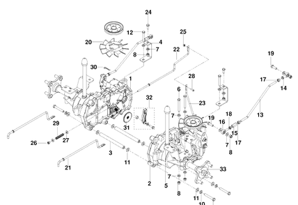Hydralic Pump Motor Diagram and Parts List for RZ4219 (96521501)(2010-01) Husqvarna Lawn Mower
