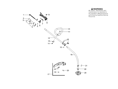 Shaft Diagram and Parts List for 128CD 952711968 Husqvarna Edger