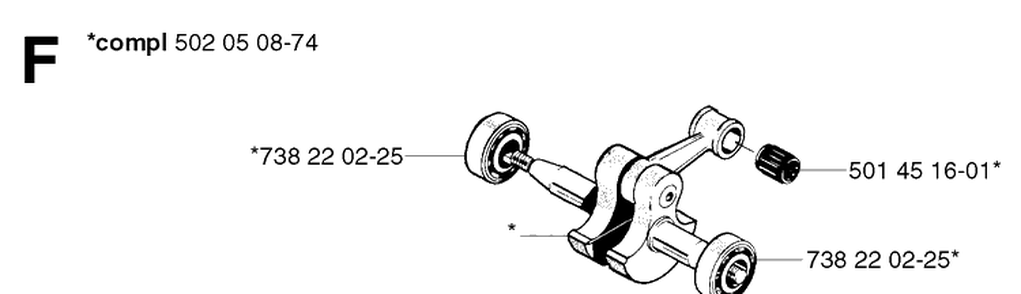 Crankshaft 2 Diagram and Parts List for 250R 20023100001-20145399999 Husqvarna Brush Cutter