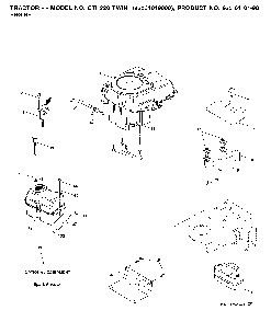 Engine Diagram and Parts List for CTH220TWIN (96061019000)(2007-02) Husqvarna Lawn Tractor