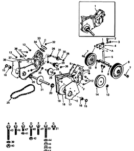 Transmission And Gauge Wheels Diagram and Parts List for TS20 (TS 200ER)(1992-04) Husqvarna Lawn Tractor Accessories