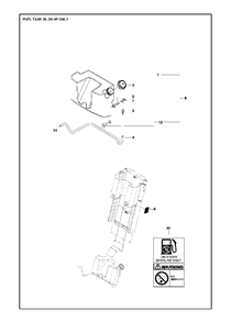 Fuel Tank Diagram and Parts List for FS520 (FS 524)(2007-08) Husqvarna Circular Saw