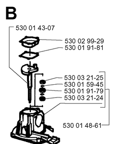 Crankshaft Diagram and Parts List for 18H 19960900001-Current Husqvarna Hedge Trimmer
