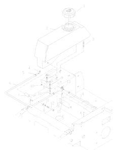 Kawasaki And Kohler Fuel Assembly Diagram and Parts List for ZTH7227KOB (968999225)(2002-10) Husqvarna Lawn Mower