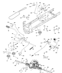 Drive Diagram and Parts List for YTH22V46 (96045006200)(2017-06) Husqvarna Lawn Tractor