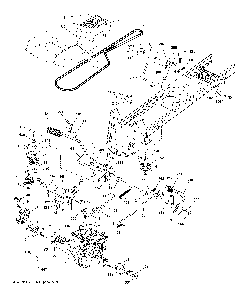 Drive Diagram and Parts List for GTH260TWIN (96041004503)(2010-01) Husqvarna Lawn Tractor
