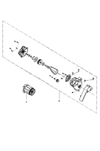 Transmission Diagram and Parts List for S138I 967922202 Husqvarna Dethatcher