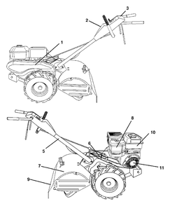 Decals Diagram and Parts List for 650RTT (954329172-A)(2003-01) Husqvarna Tiller