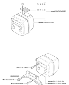 Muffler Diagram and Parts List for 365EPA 2007-03 Husqvarna Chainsaw