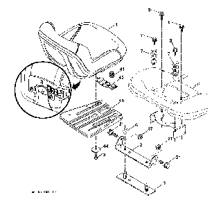Seat Diagram and Parts List for LTH1742T (96041006701)(2008-11) Husqvarna Lawn Tractor