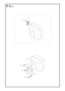 Muffler Diagram and Parts List for 268 20182200001 & Above Husqvarna Chainsaw