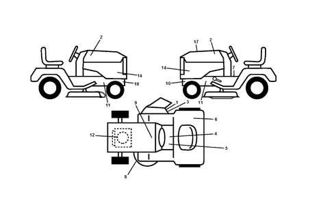 Decals Diagram and Parts List for YTH150 (96041002204)(2010-01) Husqvarna Lawn Tractor