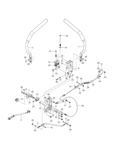 Steering - Controls And Damper Diagram and Parts List for Z560LS  Husqvarna Lawn Tractor