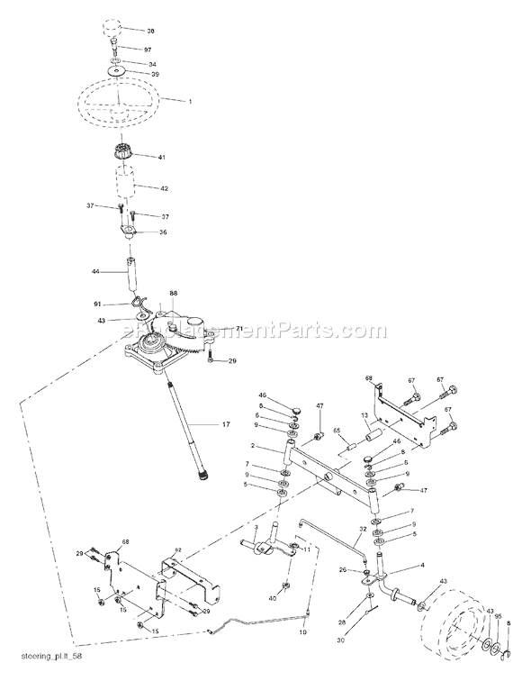 Page I Diagram and Parts List for LTH1542 (96013000900) (2005-10) Husqvarna Lawn Tractor