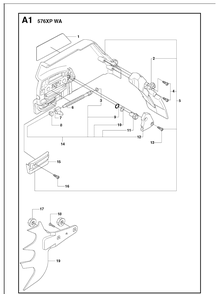 Clutch Cover Diagram and Parts List for 576XP 20090100001-Current Husqvarna Chainsaw