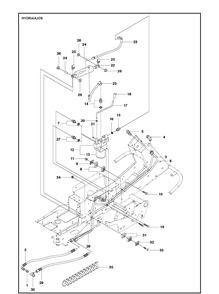 Part Location Diagram of 504210401 Husqvarna Hydraulic Pipe