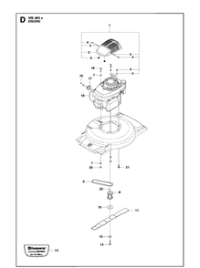 Engine Diagram and Parts List for WB48S  Husqvarna Lawn Mower