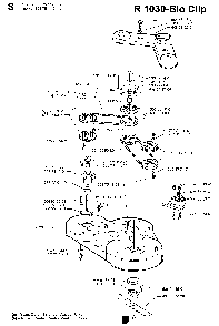103cm Cutting Deck Diagram and Parts List for RIDER1030BIOCLIP 1997-05 Husqvarna Lawn Tractor