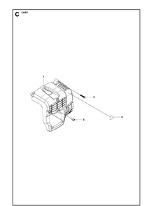 Cylinder Cover Diagram and Parts List for 130BT  Husqvarna Leaf Blower / Vacuum