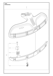 Accessories Diagram and Parts List for 236RS  Husqvarna Brush Cutter