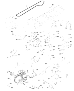 Drive Diagram and Parts List for LTH1342 (954567031-B)(2001-01) Husqvarna Lawn Tractor