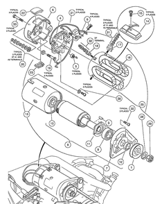 Starter/Generator Assembly - Gasoline Vehicle Diagram and Parts List for HUV4210GXP 2005-06 Husqvarna Lawn Tractor