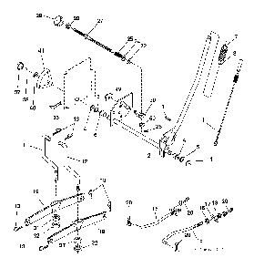 Mower Lift / Deck Lift Diagram and Parts List for CTH200TWIN (96061022701)(2008-11) Husqvarna Lawn Tractor