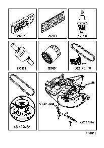 Frequently Used Parts Diagram and Parts List for YTH200TWIN (96041006300)(2007-10) Husqvarna Lawn Tractor