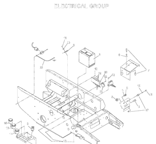 Electrical Diagram and Parts List for BZE7234D (033600000 and Up)(2005-02) Husqvarna Lawn Mower