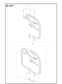 Handle Diagram and Parts List for 390 2013-09 Husqvarna Chainsaw