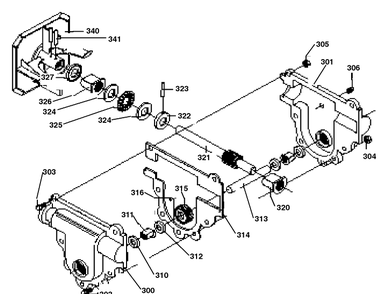 Gear Case Assembly Diagram and Parts List for ST522H 1998-01 Husqvarna Snow Blower
