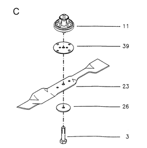Cutting Equipment Diagram and Parts List for MASTER46  Husqvarna Lawn Mower